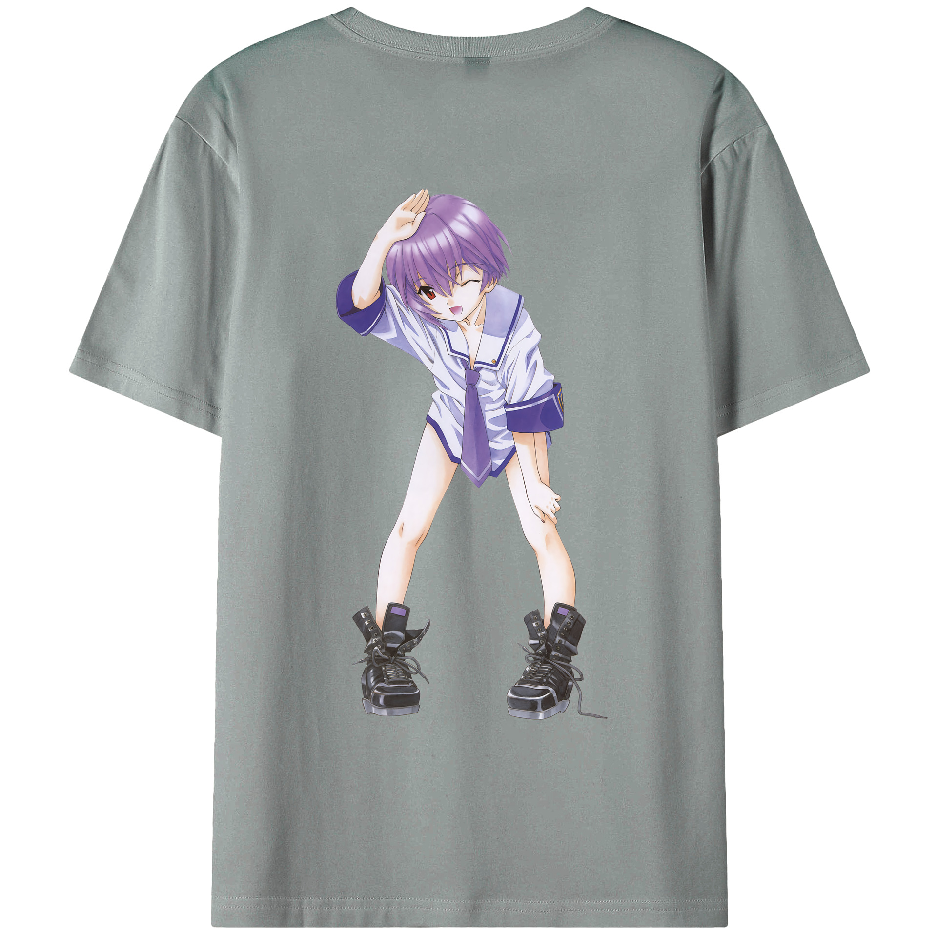 （画像用） EVA 新世紀エヴァンゲリオン 綿100％ メンズ半袖Tシャツ（バックプリント） 通気性